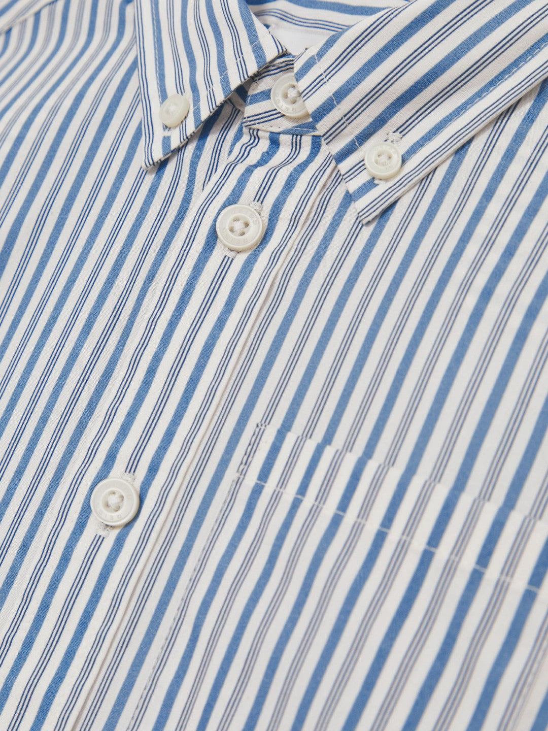 Reiss 9-13 yrs Cotton-Poplin Striped Oversize Shirt in Blue/White