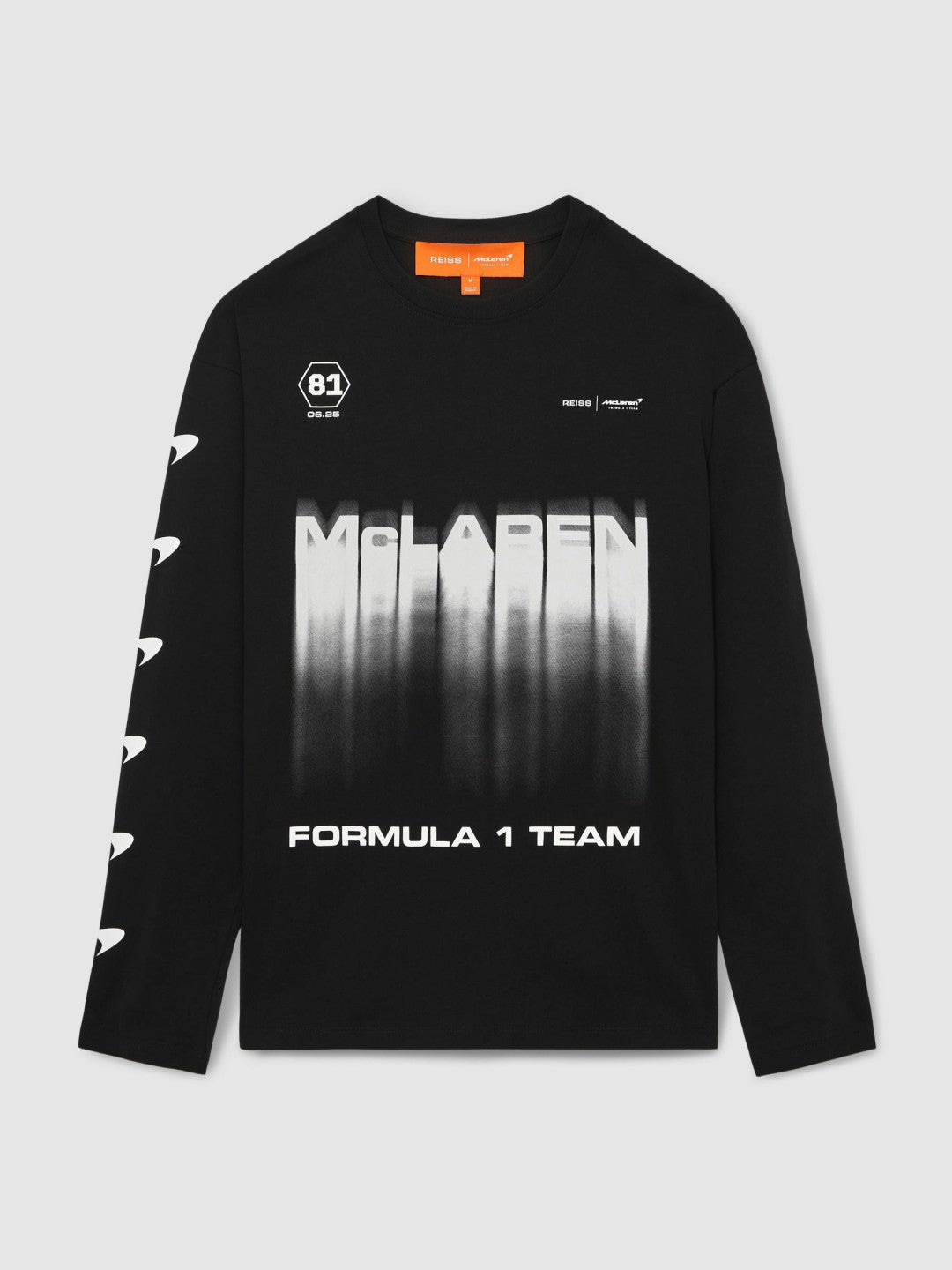 Reiss McLaren F1 Team British GP T-Shirt Unisex Fit in Black