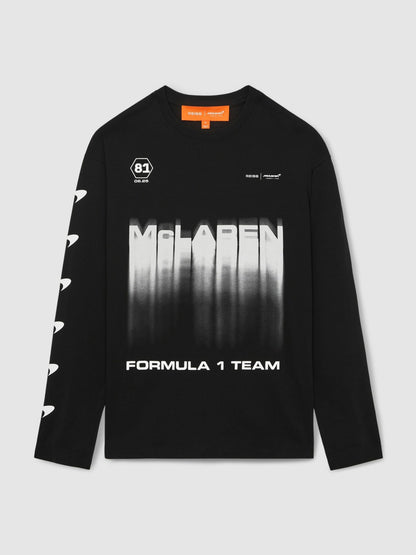Reiss McLaren F1 Team British GP T-Shirt Unisex Fit in Black