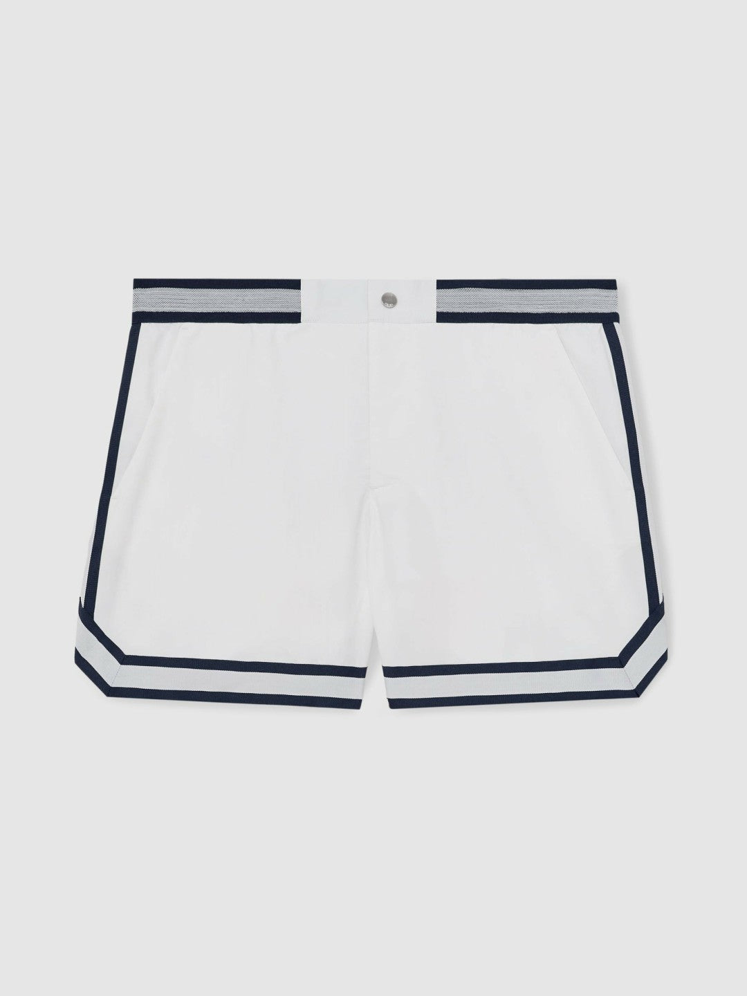 Reiss | Ché Stripe-Trim Swim Shorts in White