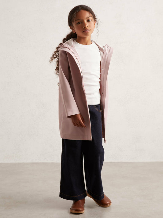 Reiss Hooded Rain Jacket in Pink