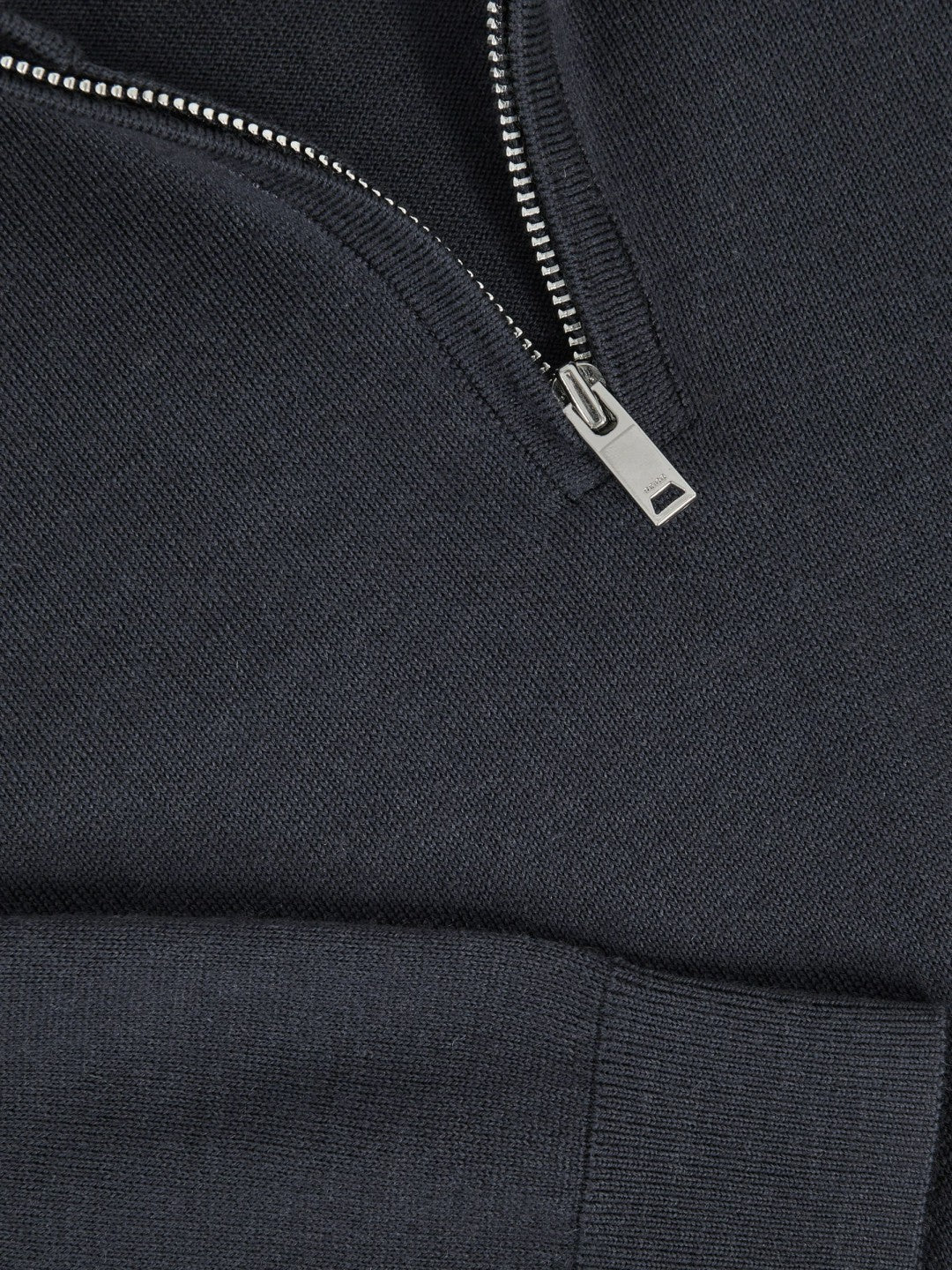 Reiss 3-9 yrs Merino Wool Half-Zip Funnel Neck Jumper in Midnight Navy