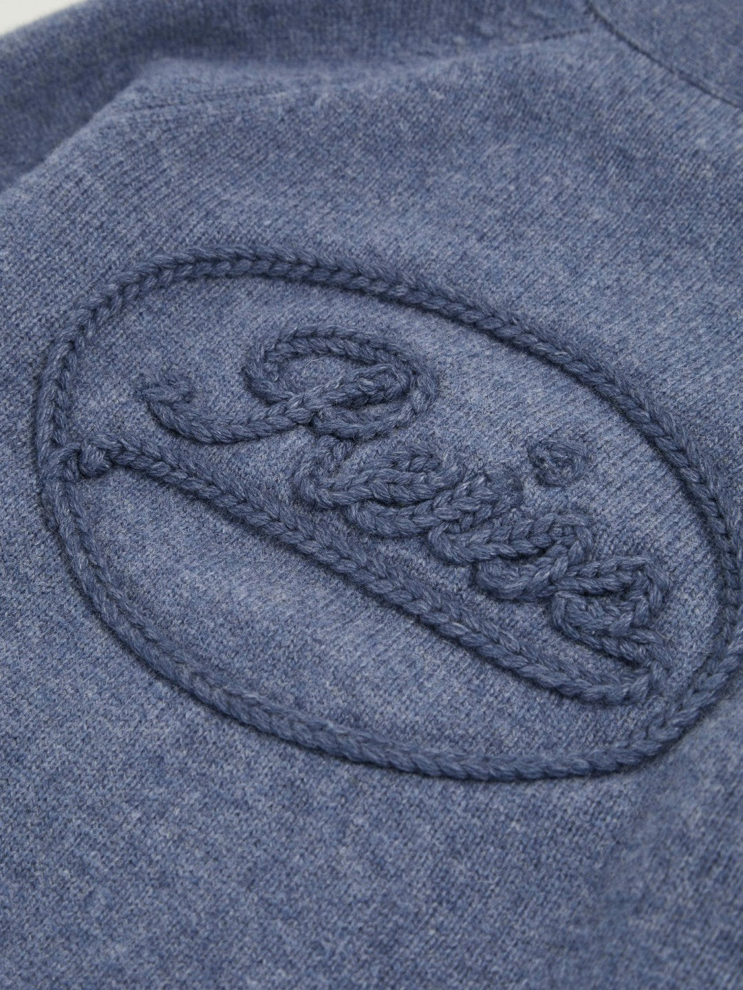 Reiss 3-9 yrs Wool Embroidered-Logo Cardigan in Dark Airforce Blue