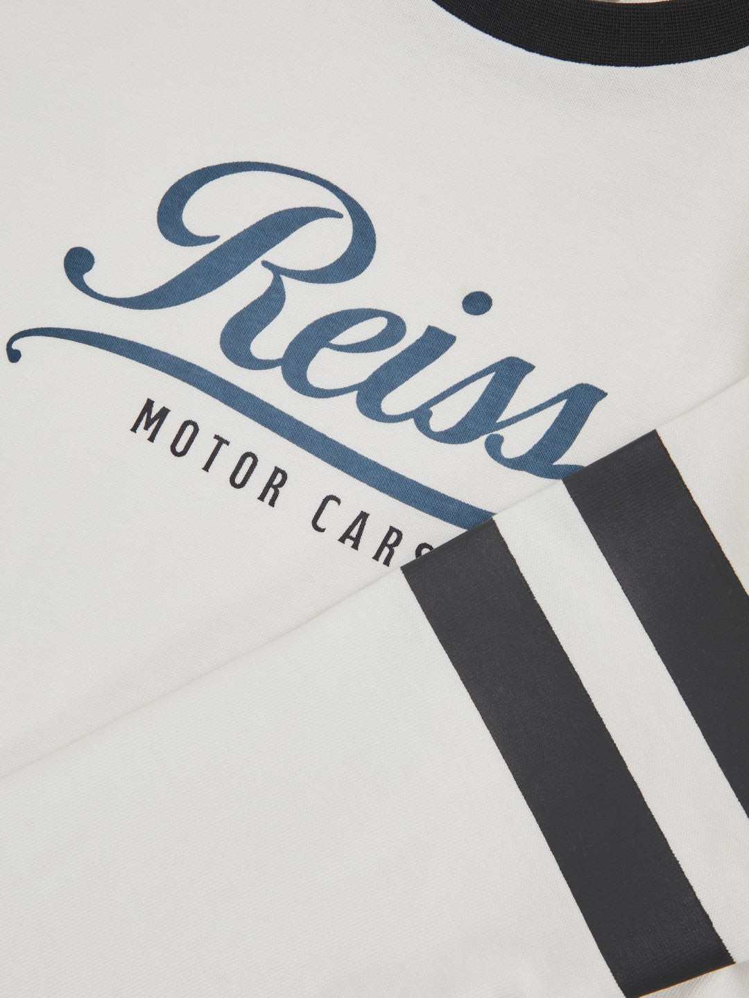 Reiss 9-13 yrs Cotton Motor Cars Logo T-Shirt in White/Blue