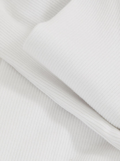 Reiss 13-14 yrs Cotton Ruched Long-Sleeve T-Shirt with Stretch in Ivory