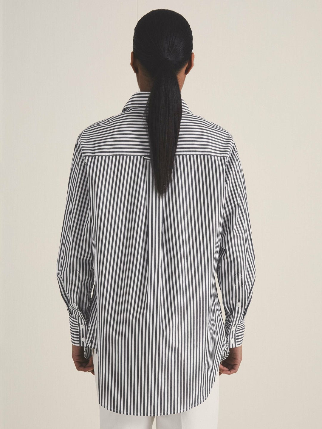 Reiss | Les 100 Ciels Stripe Shirt in White/Navy