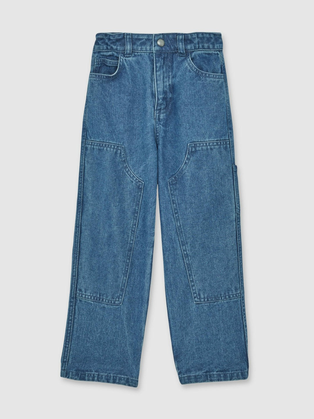 Reiss 9-13 yrs Straight-Leg Carpenter Jeans in Mid Blue