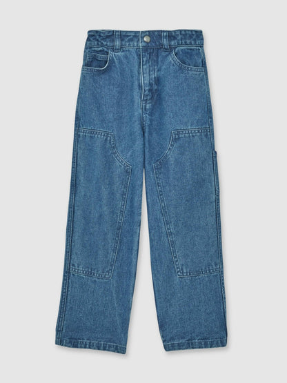 Reiss 9-13 yrs Straight-Leg Carpenter Jeans in Mid Blue