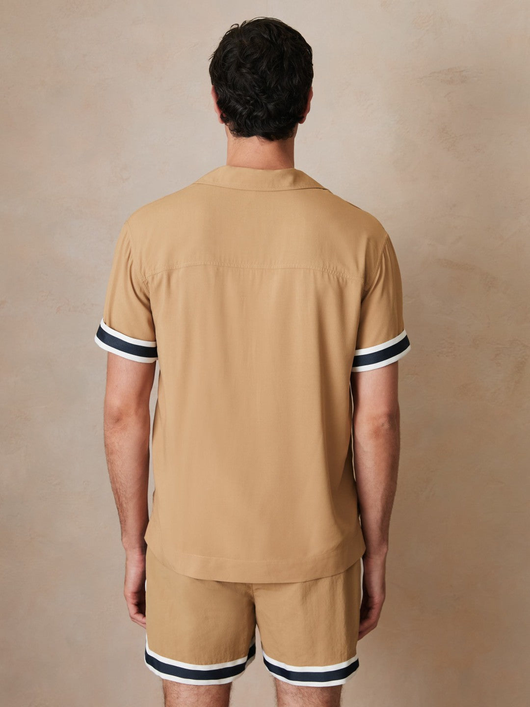 Reiss | Ché Stripe-Cuff Shirt in Camel