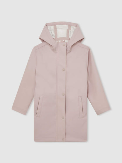 Reiss Hooded Rain Jacket in Pink
