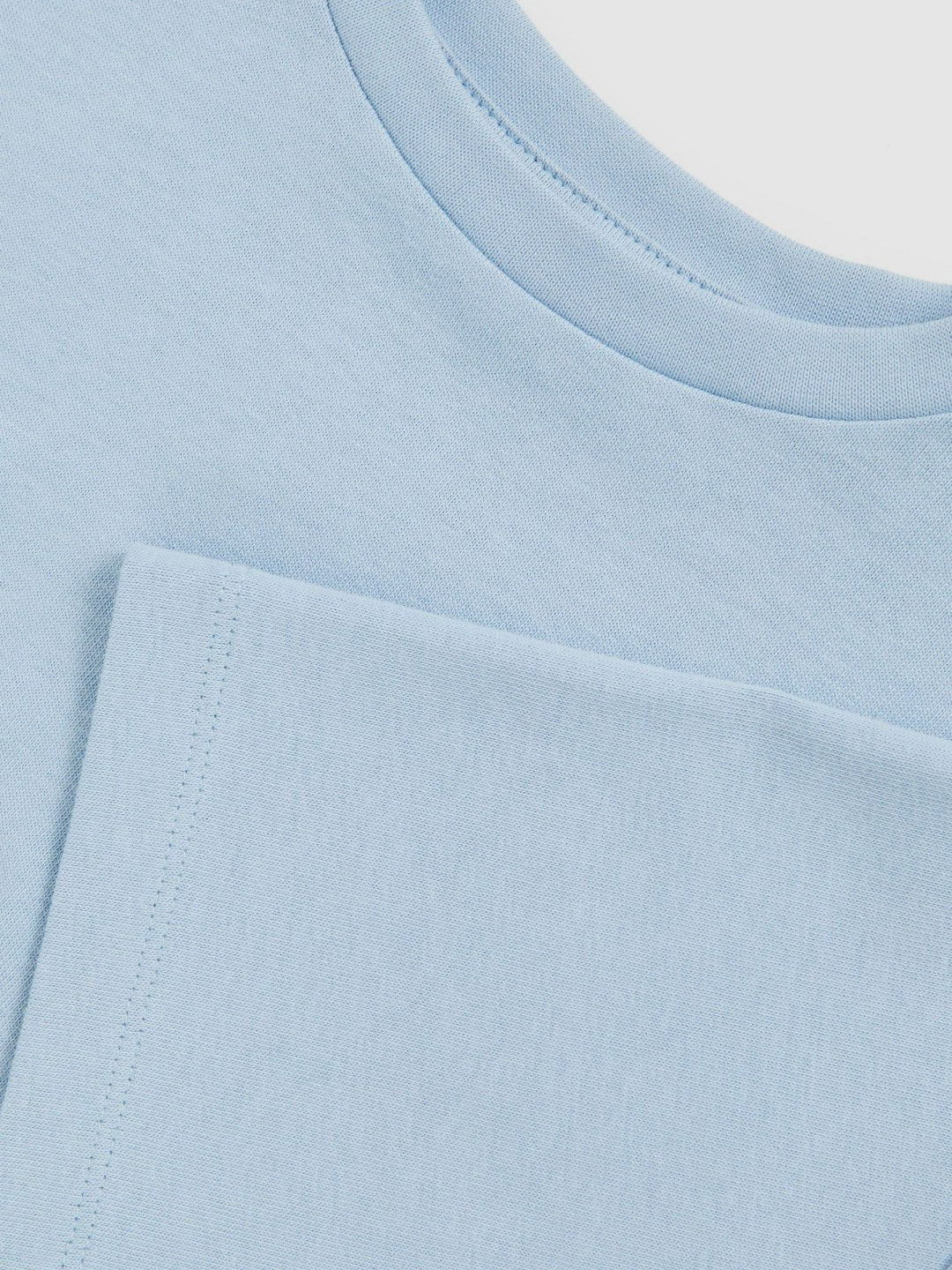 Reiss 3-9 yrs Cotton Oversized Cropped T-Shirt in Blue