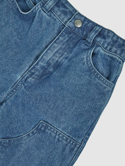 Reiss 13-14 yrs Straight-Leg Carpenter Jeans in Mid Blue