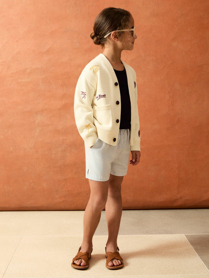 Reiss 13-14 yrs SmileyWorld Embroidery Cardigan Unisex Fit in Off White