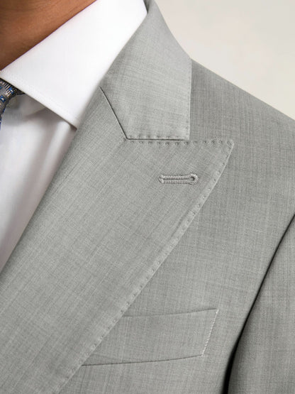 Reiss Slim-Fit Wool Single Breasted Suit Blazer in Mid Grey
