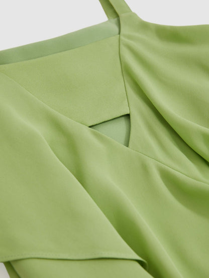 Reiss 13-14 yrs Handkerchief-Hem Sleeveless Dress in Green