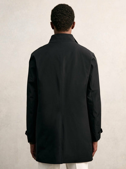 Reiss Hybrid Removable-Gilet Overcoat in Black