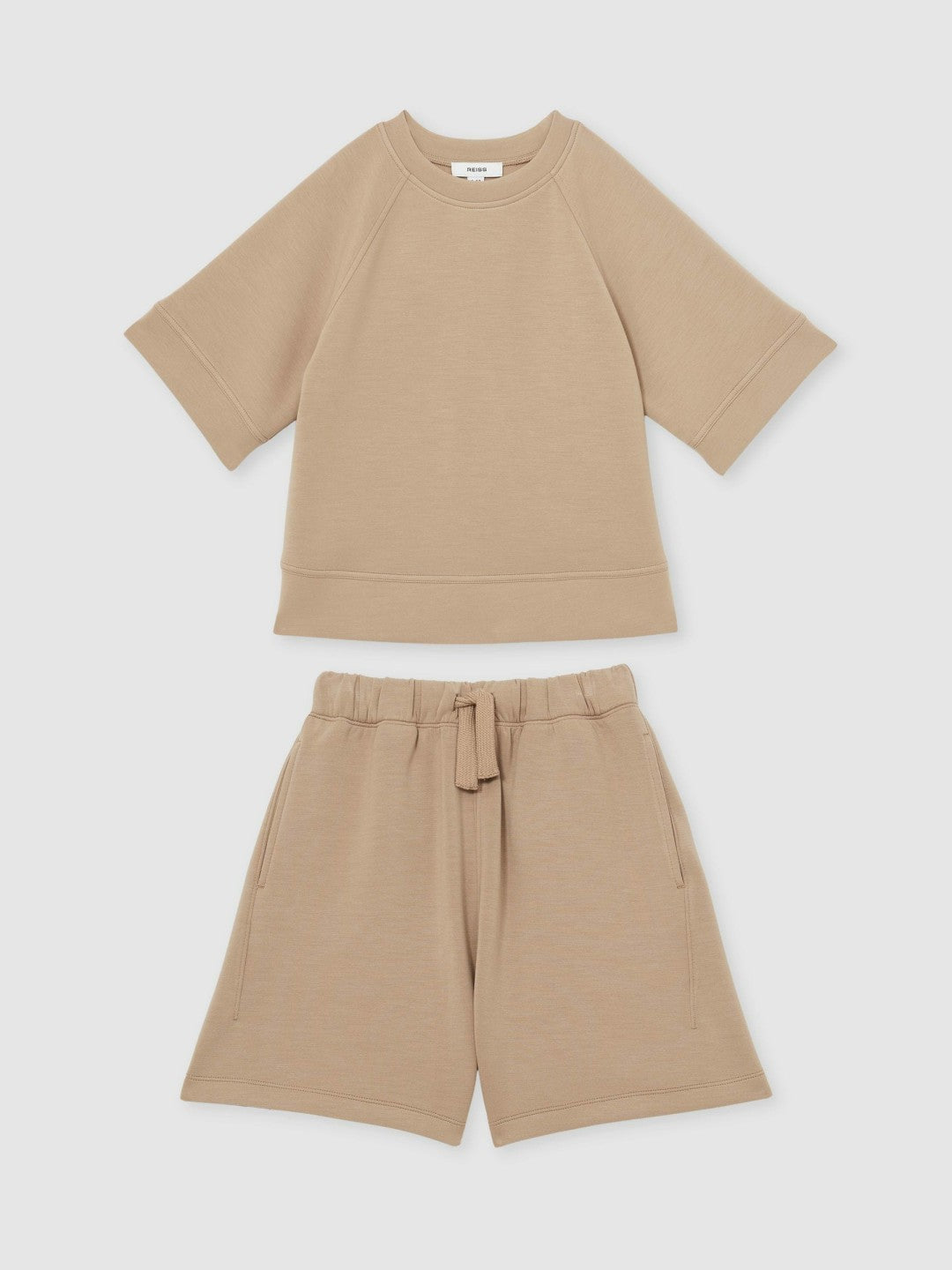 Reiss 13-14 yrs Modal-Blend Sweatshirt And Shorts Set in Mink