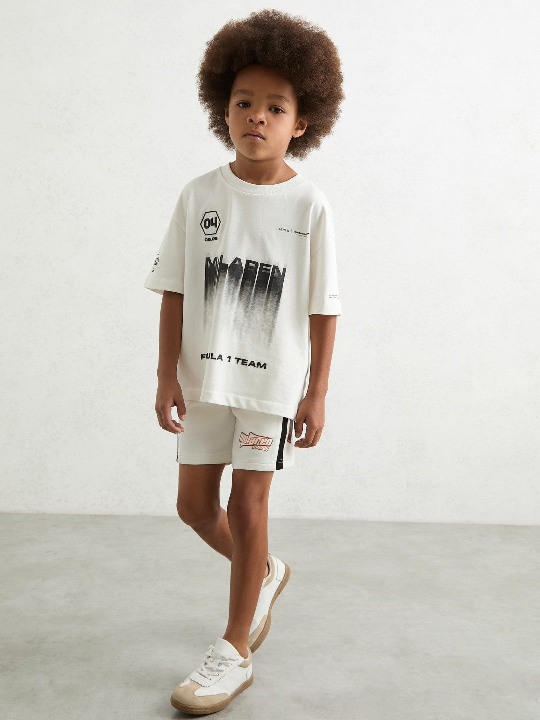 Reiss 9-13 yrs McLaren F1 Team British GP T-Shirt Unisex Fit in White