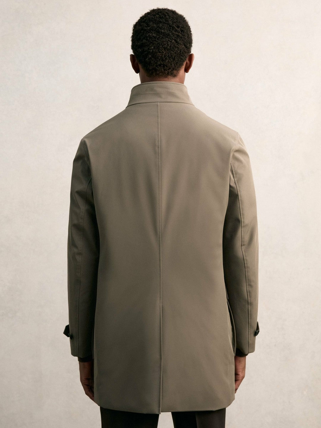 Reiss Hybrid Removable-Gilet Overcoat in Mushroom Brown