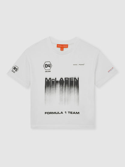 Reiss 3-9 yrs McLaren F1 Team British GP T-Shirt Unisex Fit in White