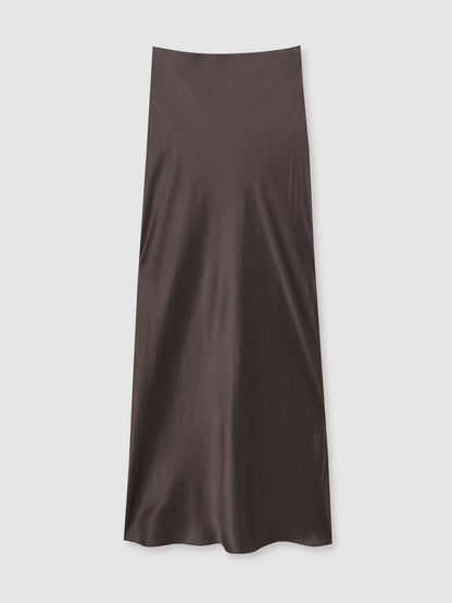 Reiss Silk Slip Maxi Skirt in Mauve