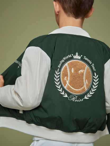 Reiss 9-13 yrs SmileyWorld Bomber Jacket in Dark Green