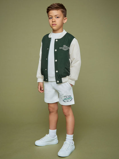 Reiss 3-9 yrs SmileyWorld Bomber Jacket in Dark Green