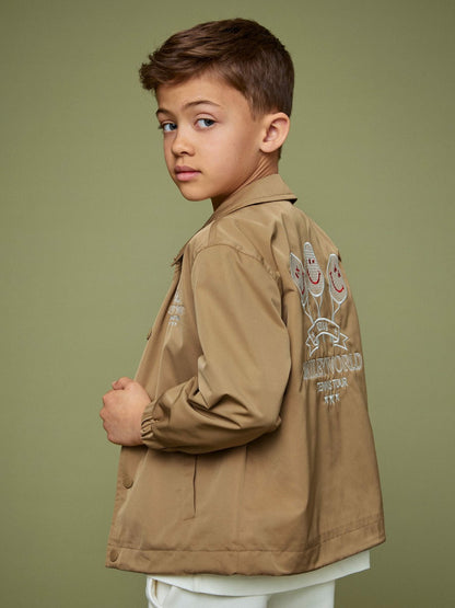 Reiss 13-14 yrs SmileyWorld Harrington Jacket in Stone