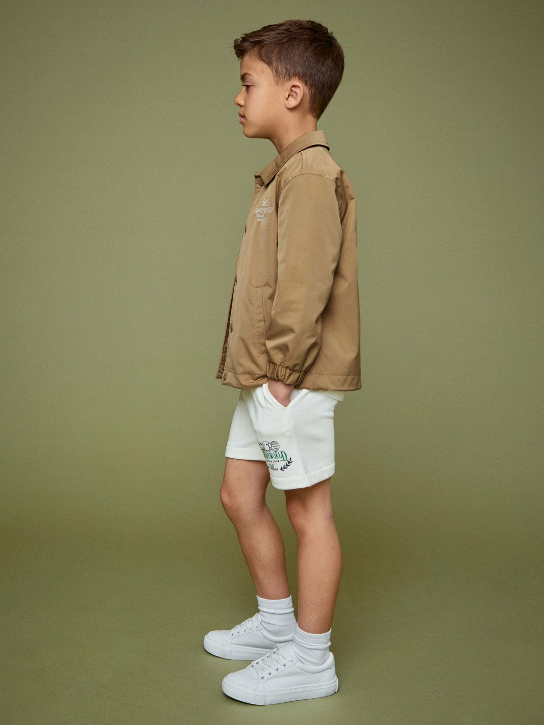 Reiss 13-14 yrs SmileyWorld Harrington Jacket in Stone