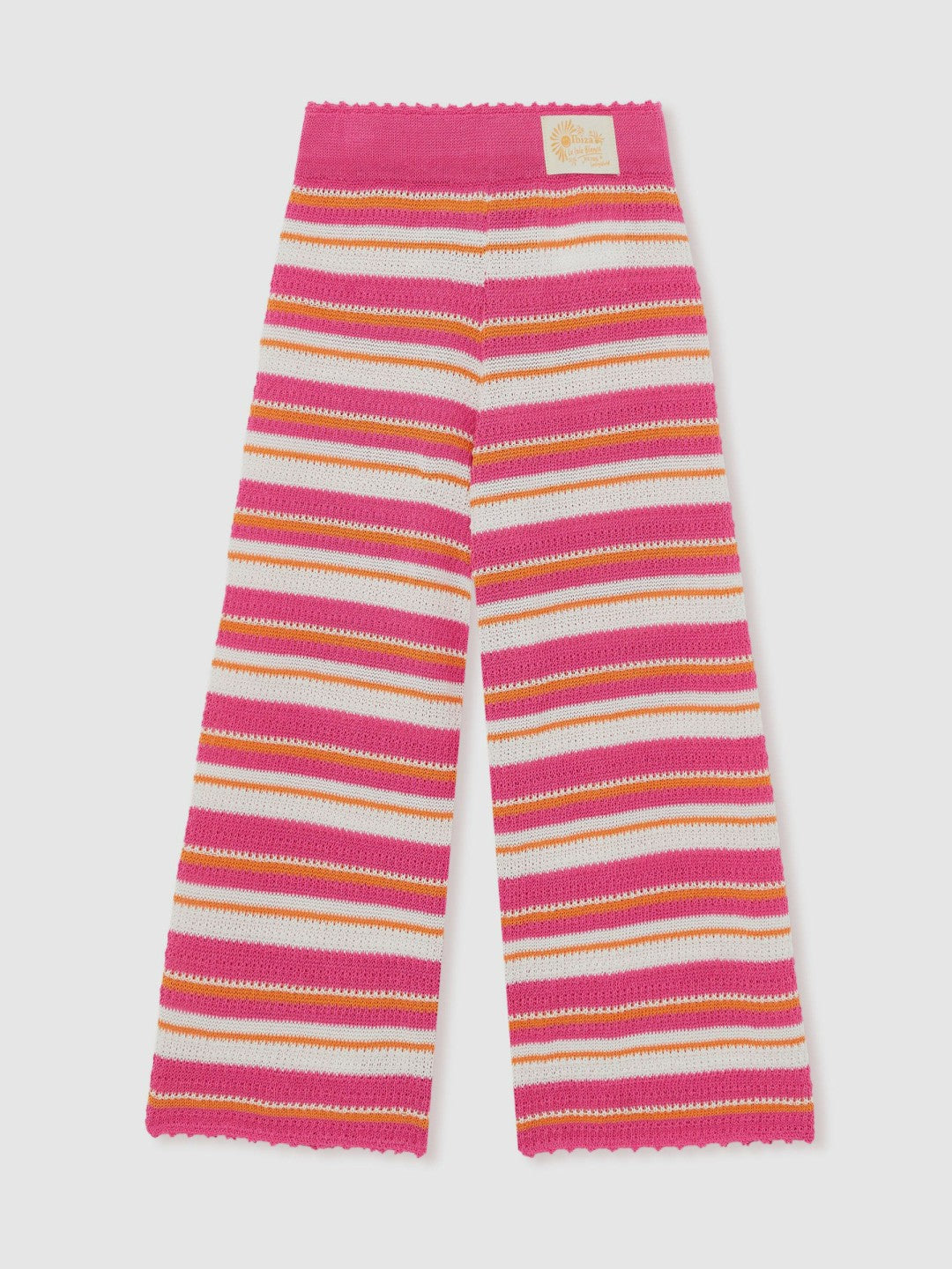 Reiss 4-9 yrs SmileyWorld Stripe Knit Trousers in Pink
