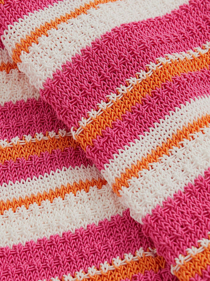 Reiss 4-9 yrs SmileyWorld Stripe Knit Trousers in Pink