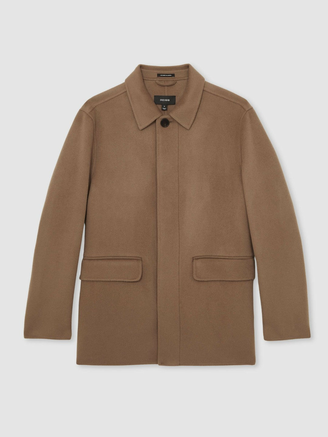 Reiss Wool Blend Double Face Button Jacket in Brown