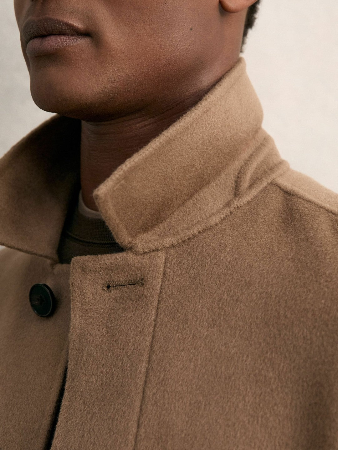 Reiss Wool Blend Double Face Button Jacket in Brown