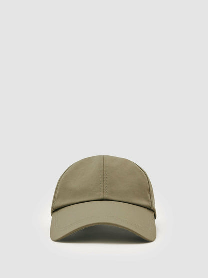 Reiss Embroidered-Logo Tech Baseball Cap in Sage Green