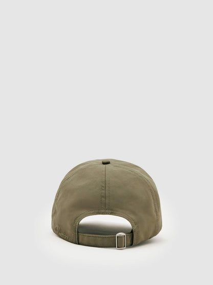 Reiss Embroidered-Logo Tech Baseball Cap in Sage Green