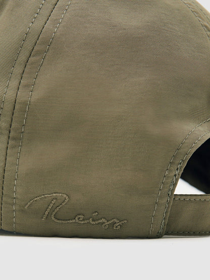 Reiss Embroidered-Logo Tech Baseball Cap in Sage Green