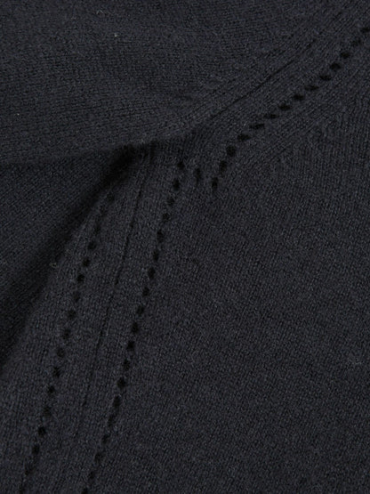 Reiss 13-14 yrs Wool-Blend Open-Stitch Jumper with Cashmere in Navy