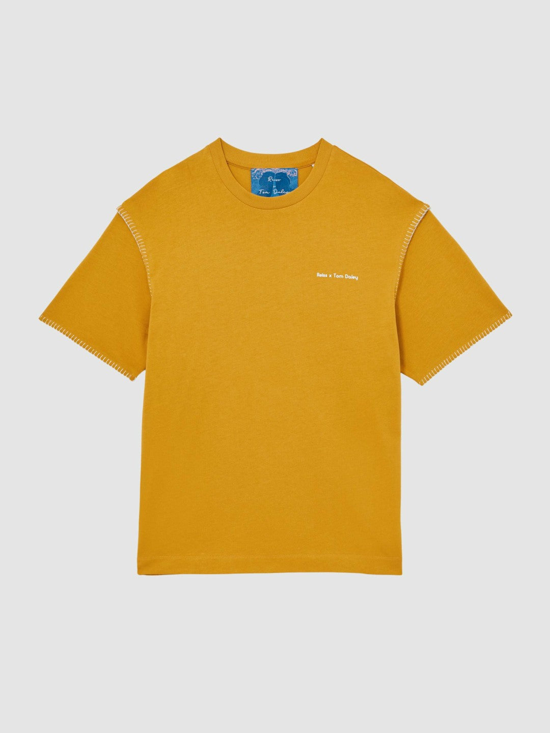 Reiss | Tom Daley Graphic-Print T-Shirt in Yellow