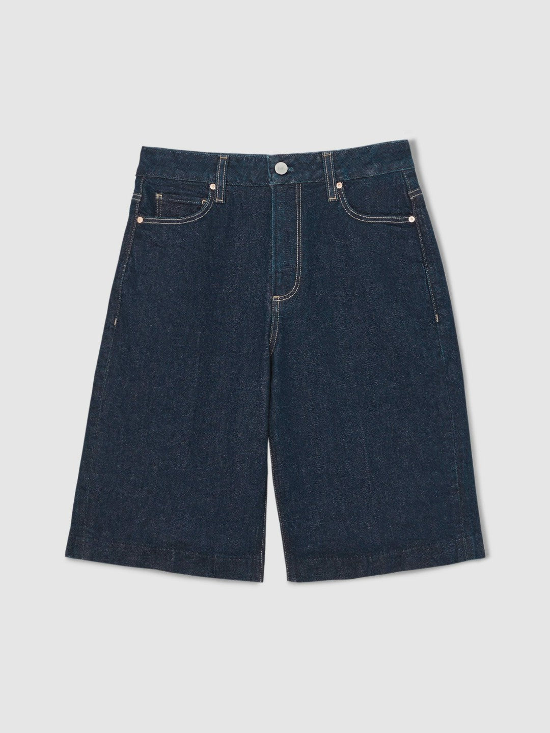 Reiss Paige Denim Bermuda Shorts in Navy