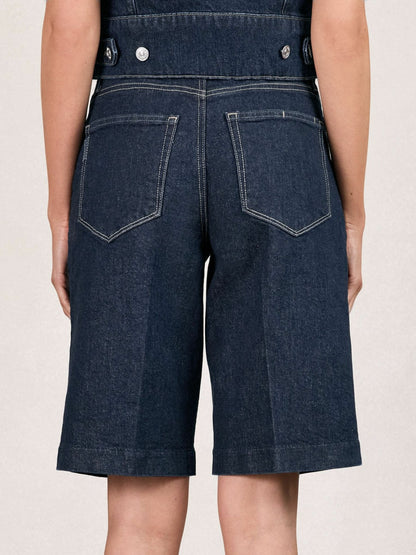 Reiss Paige Denim Bermuda Shorts in Navy