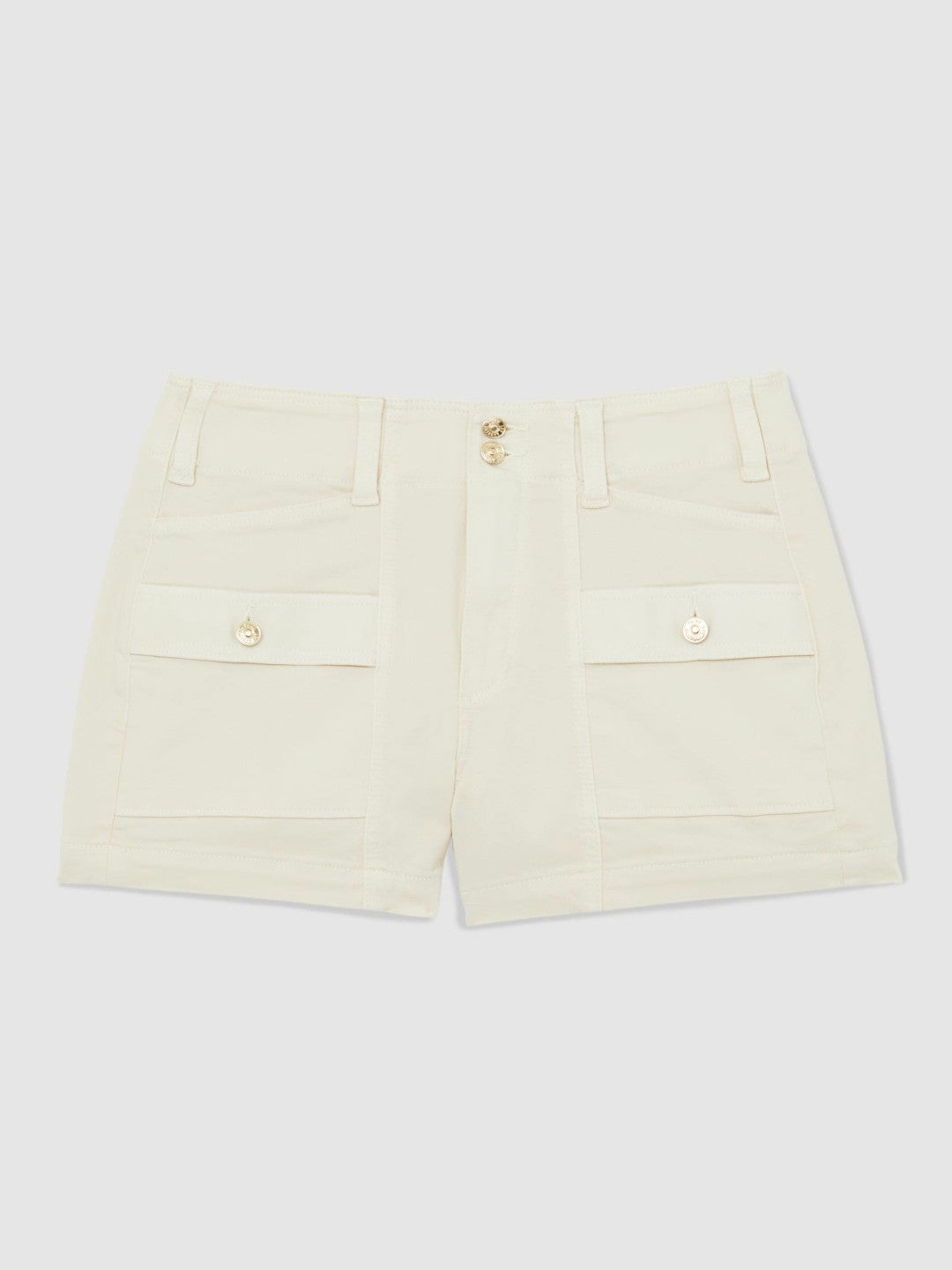 Reiss Paige Cargo Shorts in Cream