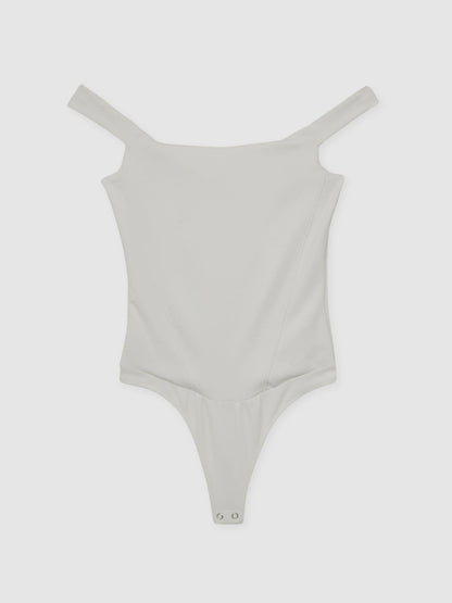 Reiss Scuba Corset Bodysuit in White