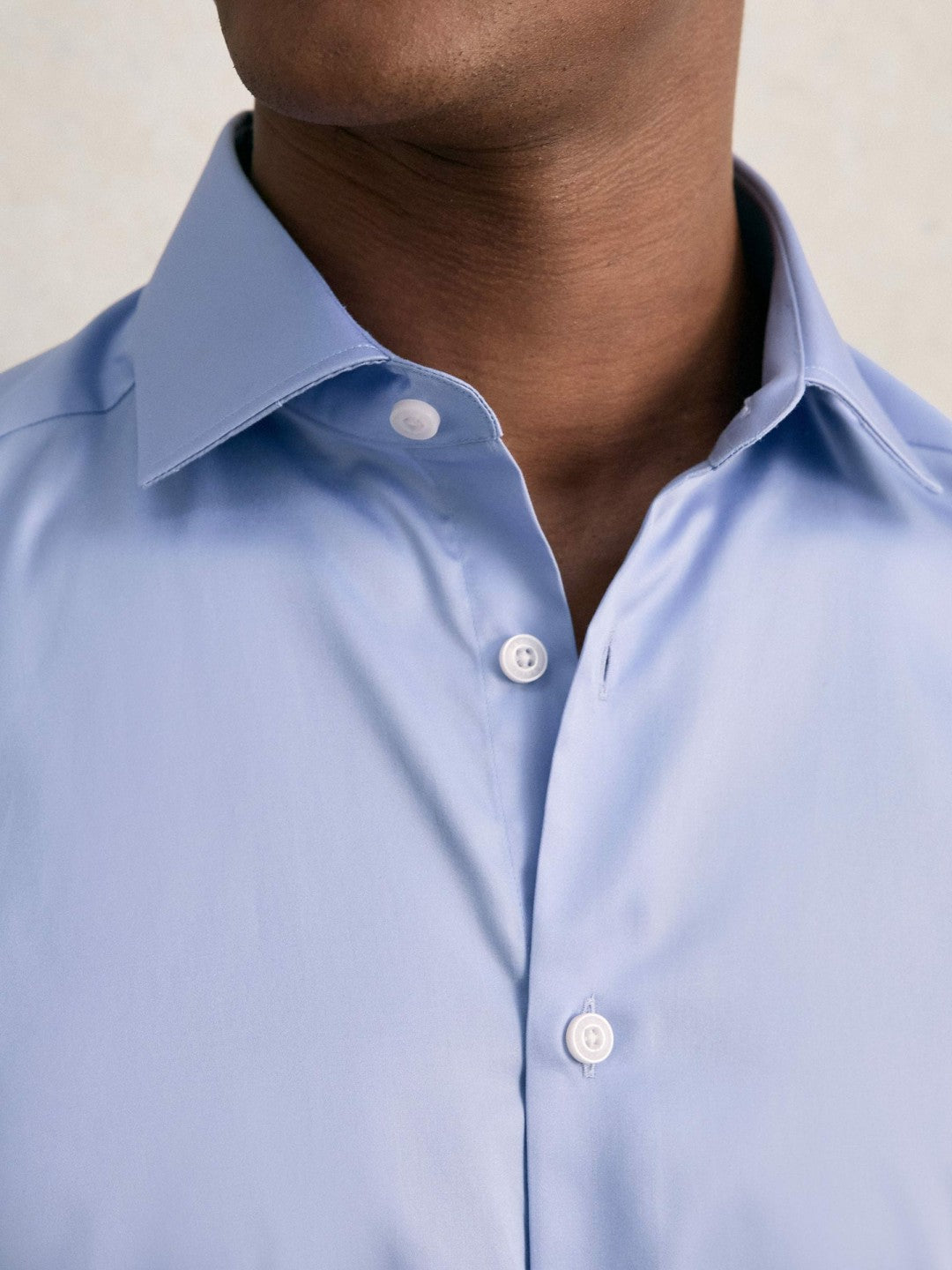 Reiss Slim Fit Slim-Fit Cotton-Sateen Shirt in Mid Blue