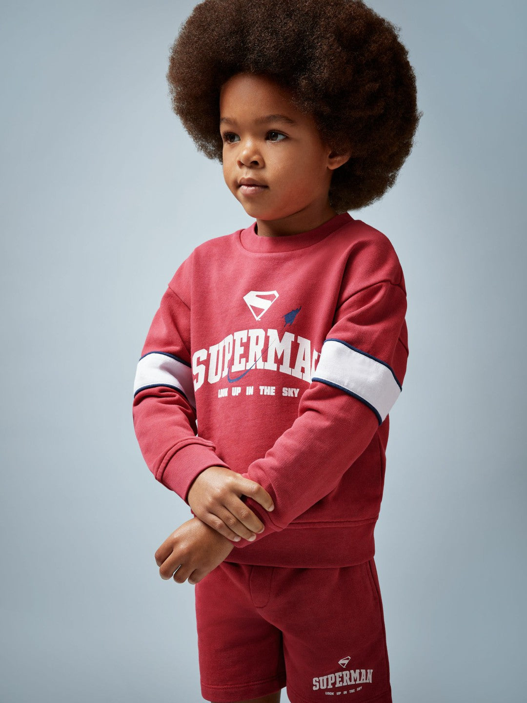 Reiss 13-14 yrs Superman Cotton Logo Sweatshirt in Red