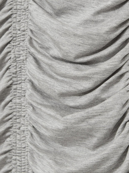 Reiss Stretch Lyocell Jersey Ruched Vest in Silver Grey