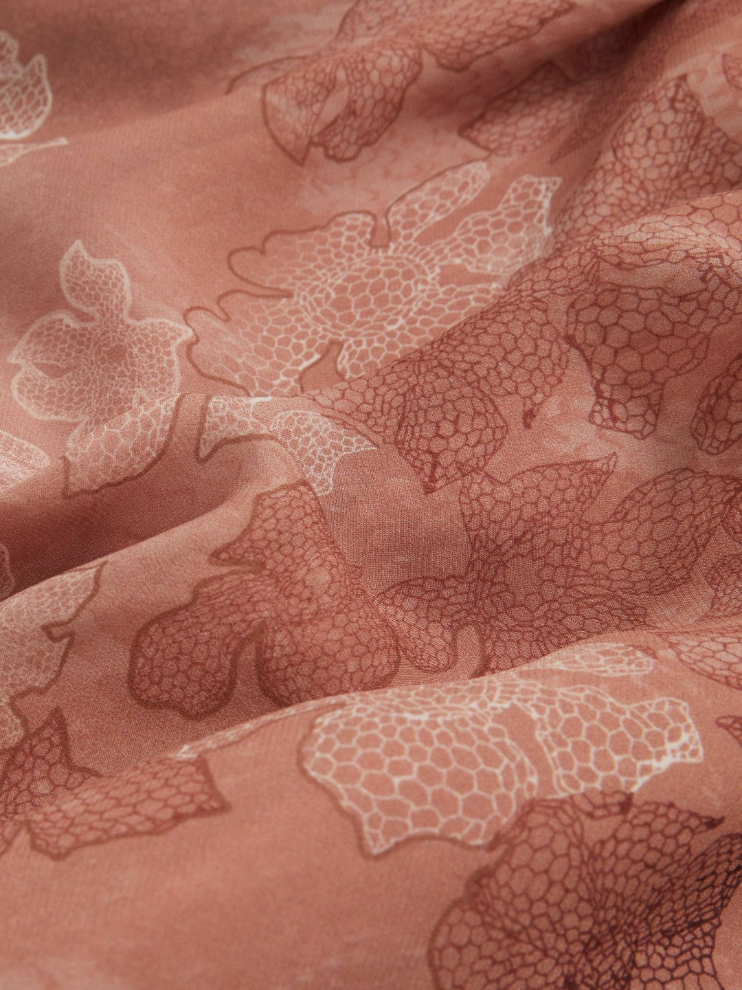 Reiss Chiffon Floral Cape Maxi Dress in Pale Pink