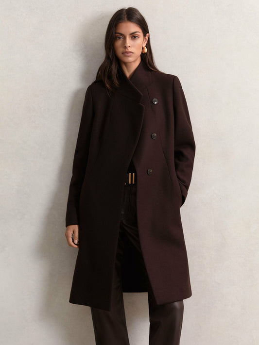 Reiss Coat in Chocolate Brown