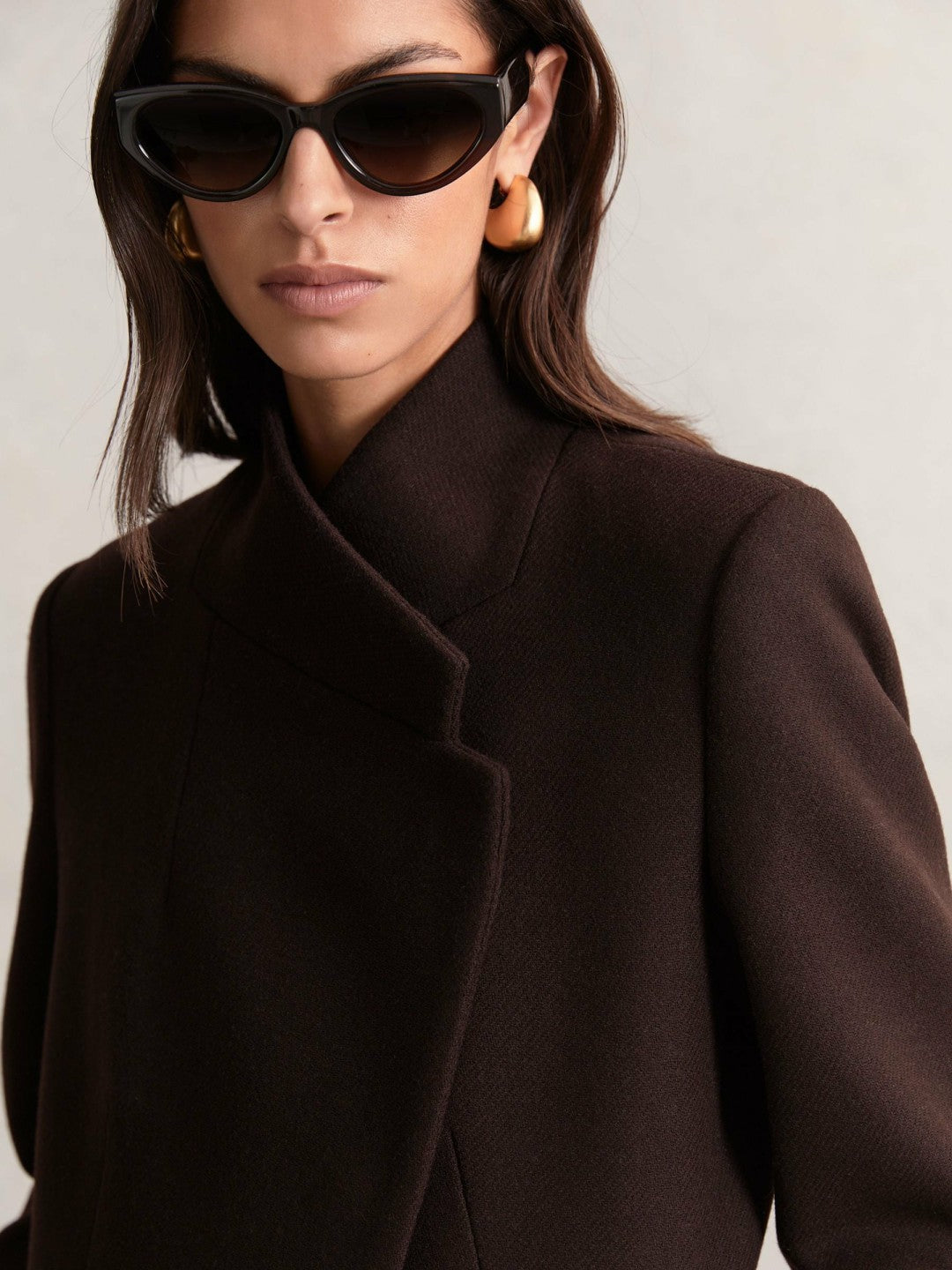 Reiss Coat in Chocolate Brown