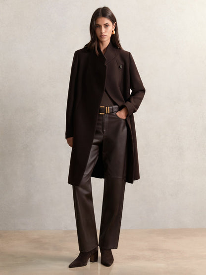 Reiss Coat in Chocolate Brown