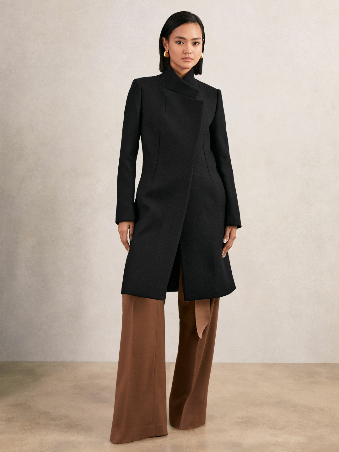 Reiss Petite Coat in Black